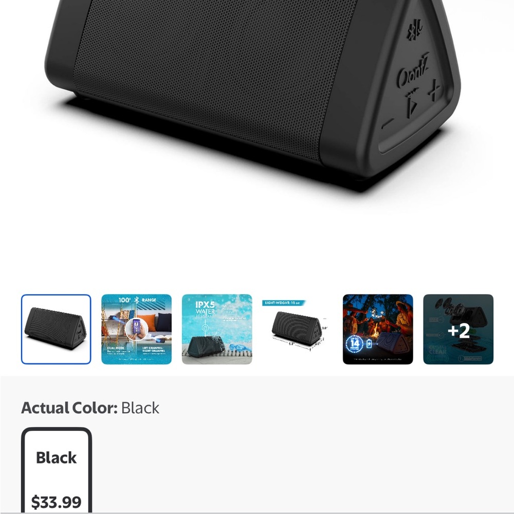 Black Bluetooth Portable Speaker
